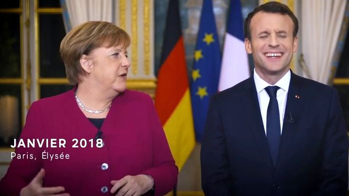 Macron zveřejnil dojemné video: „Merci, chère Angela!“